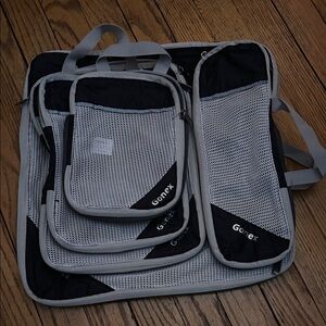 GONEX Black and Gray Travel Bag Set